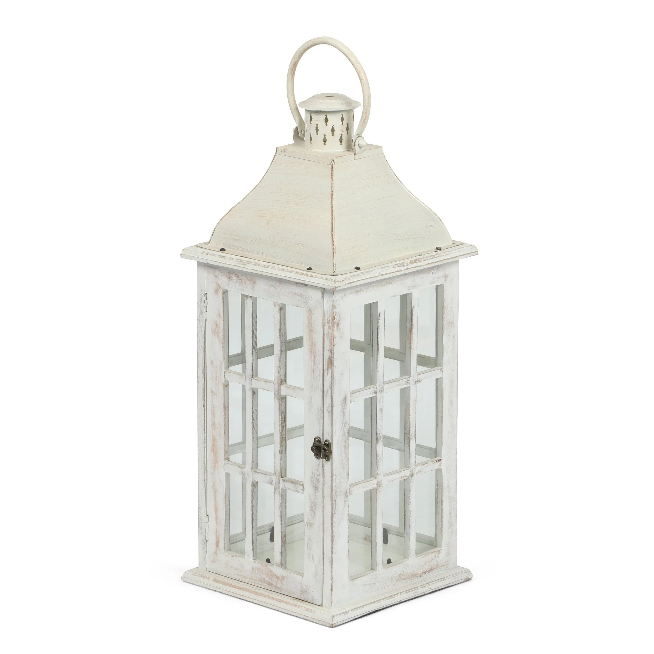 Coastal Handcrafted Mango Wood Decorative Lantern - NH574413