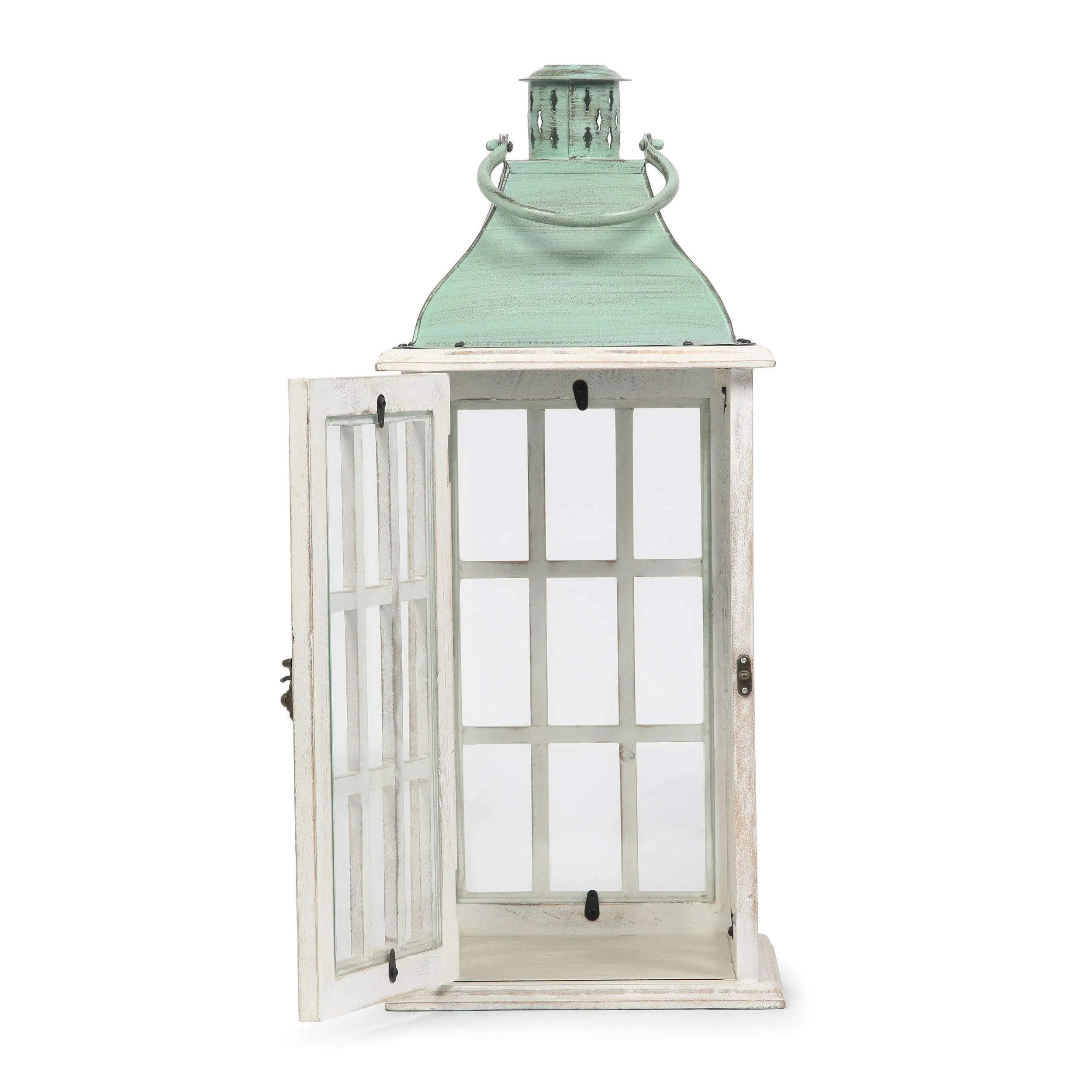 Coastal Handcrafted Mango Wood Decorative Lantern - NH574413