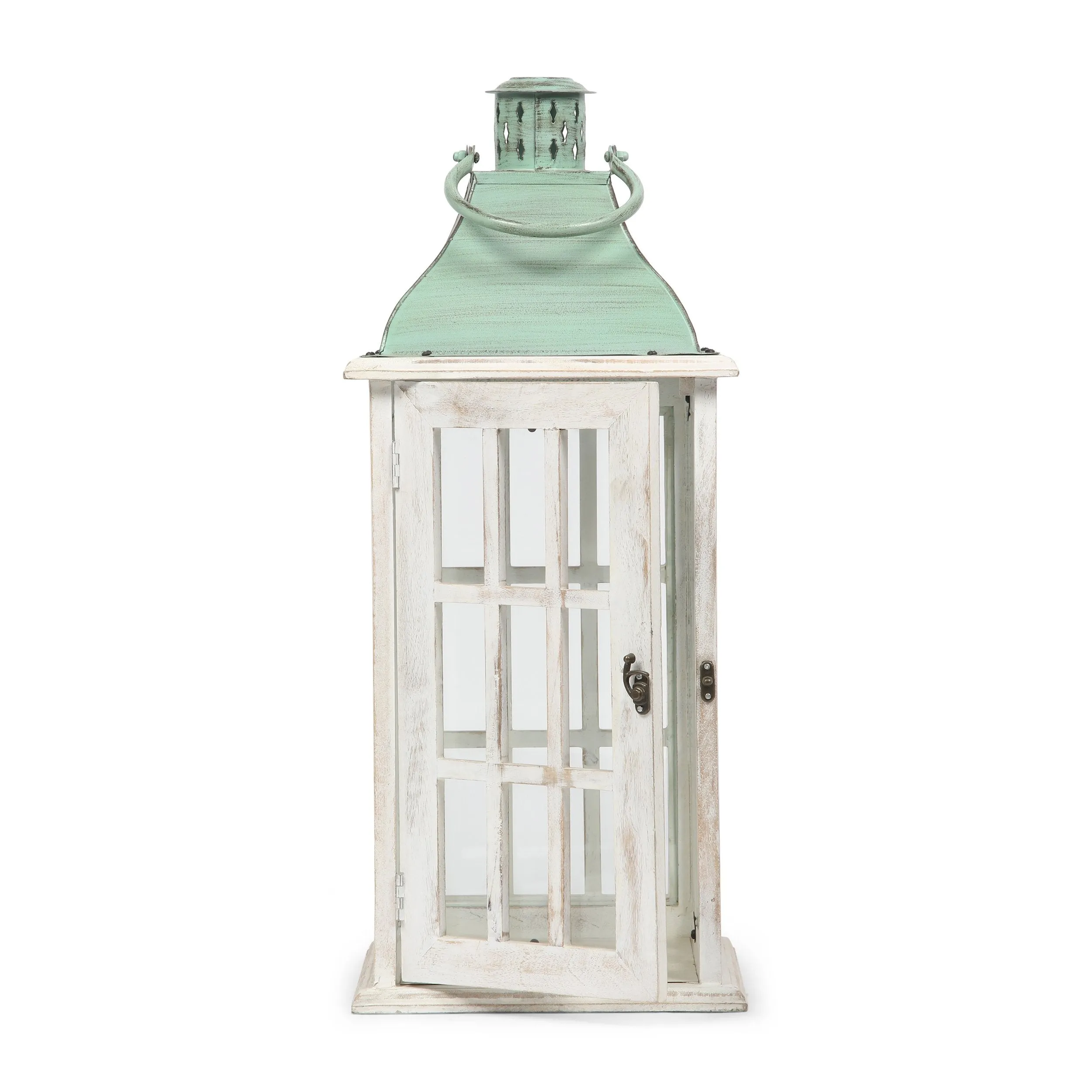 Coastal Handcrafted Mango Wood Decorative Lantern - NH574413