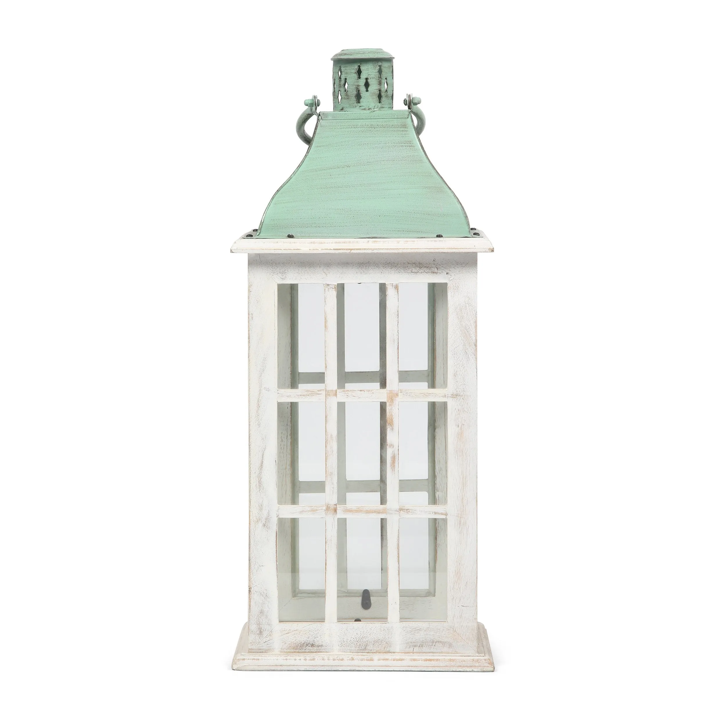 Coastal Handcrafted Mango Wood Decorative Lantern - NH574413