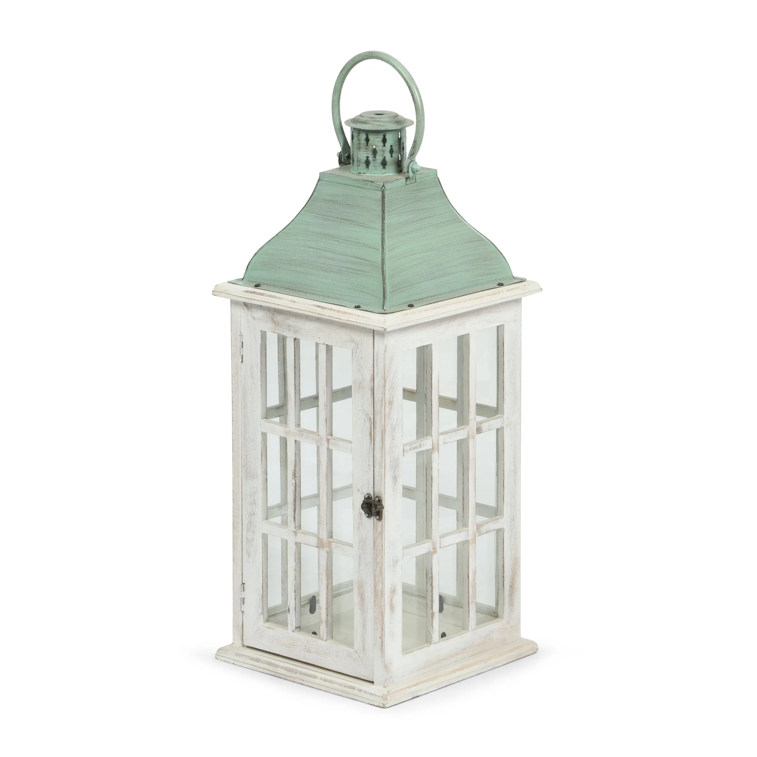 Coastal Handcrafted Mango Wood Decorative Lantern - NH574413