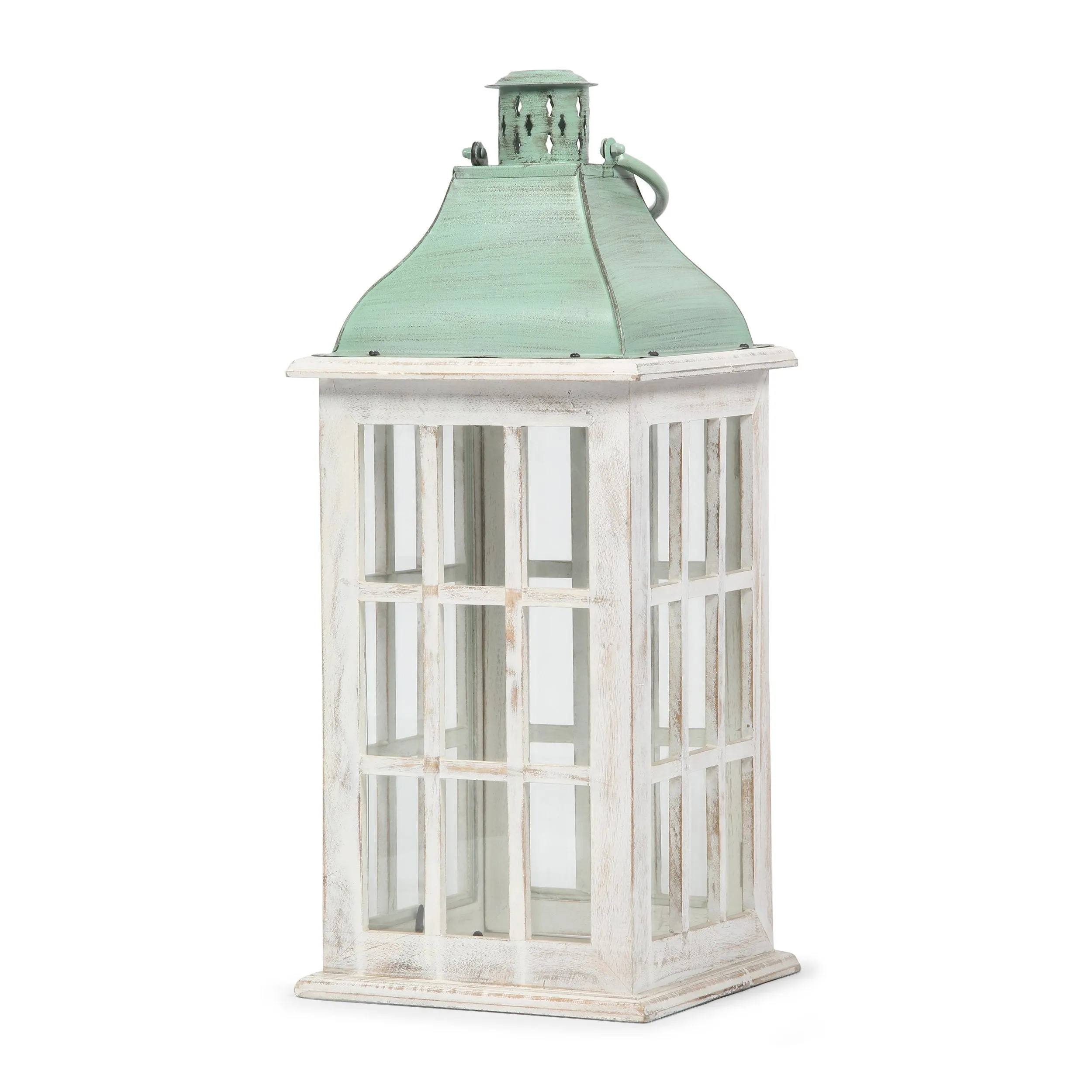 Coastal Handcrafted Mango Wood Decorative Lantern - NH574413