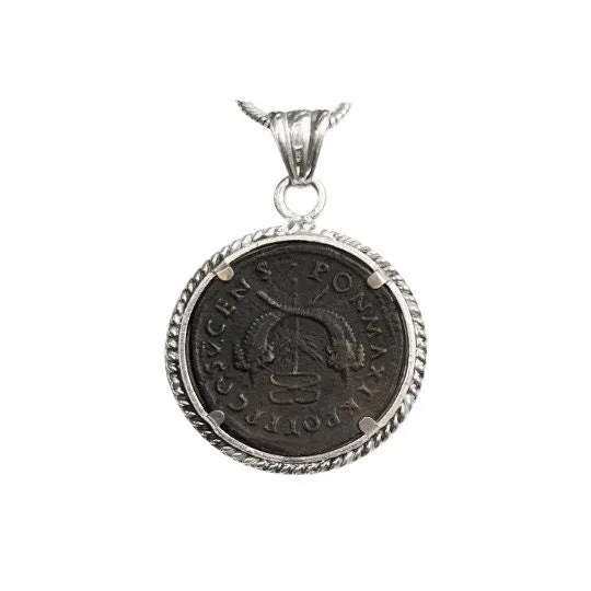 EMPEROR VESPASIANUS Genuine Ancient Roman Bronze Coin 1st cent. AD Pendant