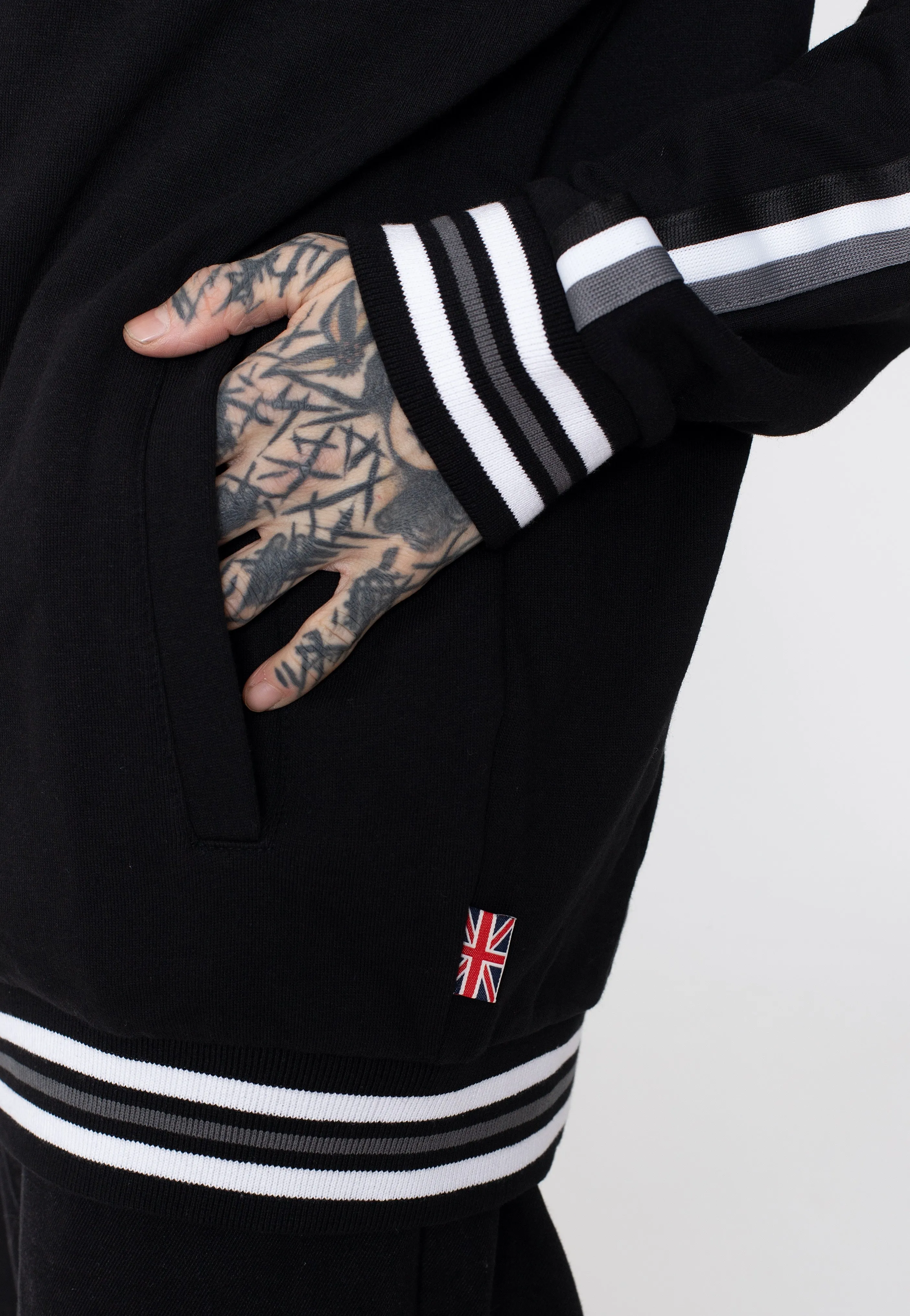 Lonsdale - Kernborough Black/White/Grey - Zipper