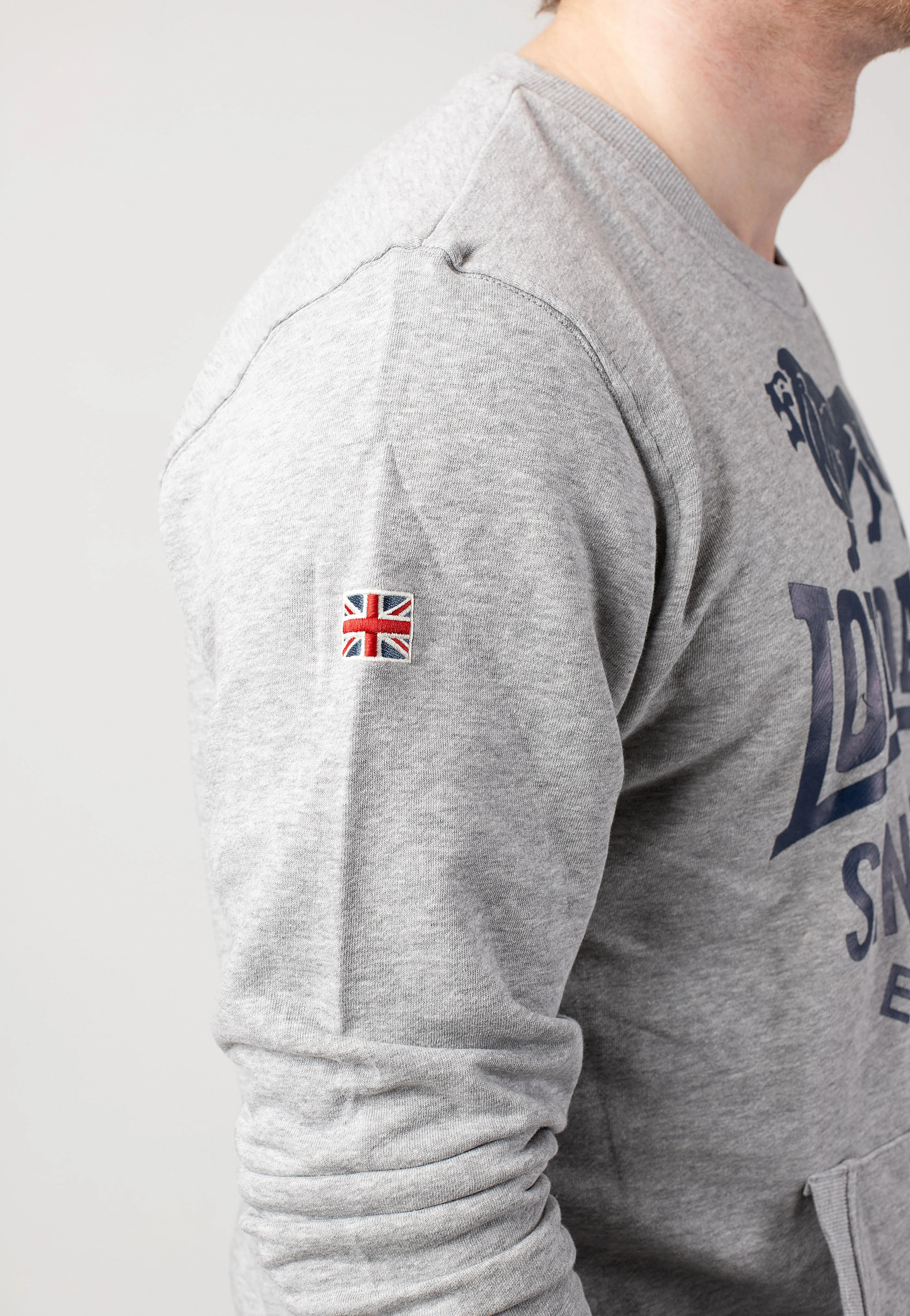 Lonsdale - Noss Marl Grey/Navy - Sweater