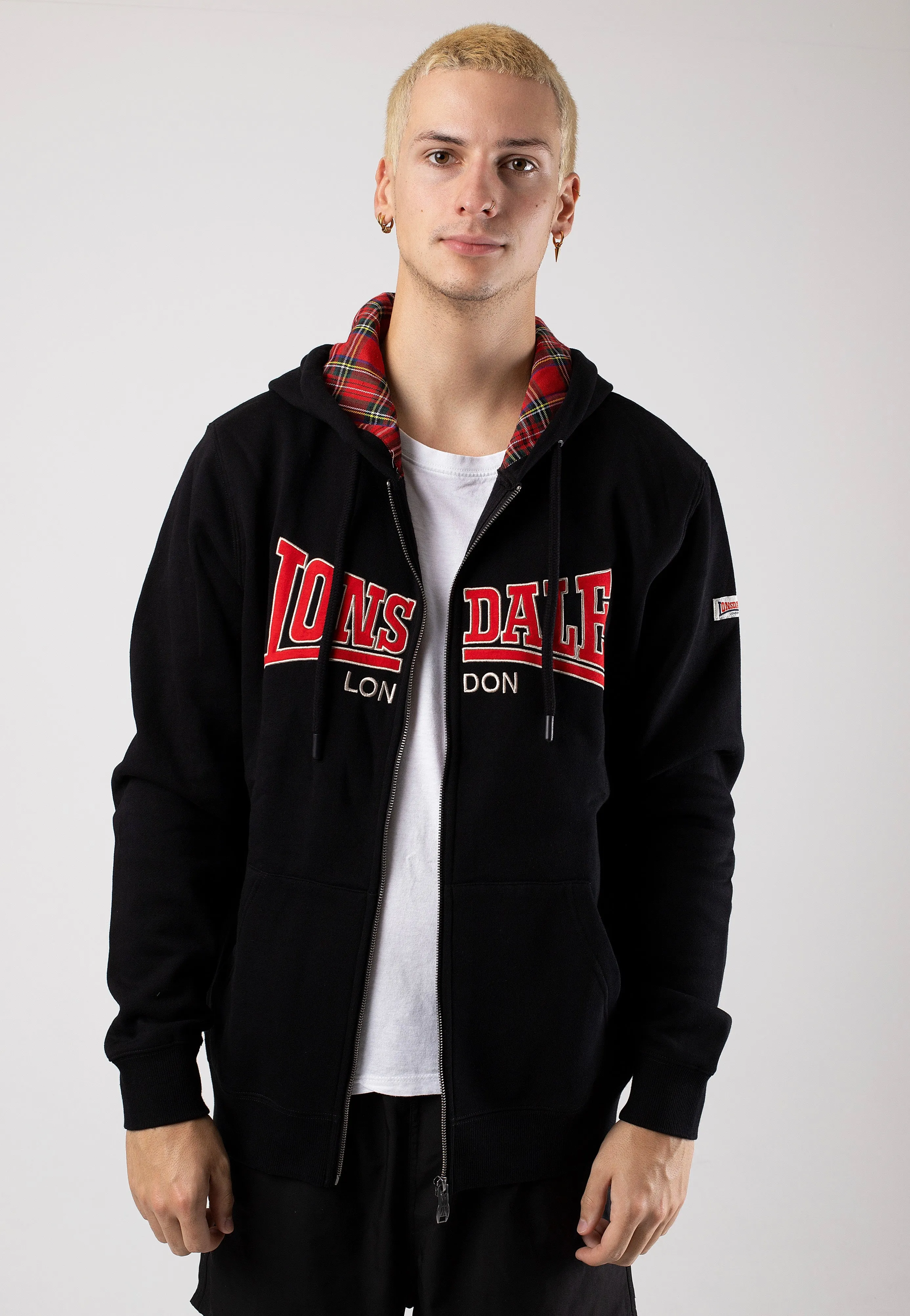 Lonsdale - Taransay Black/Red/Grey - Zipper