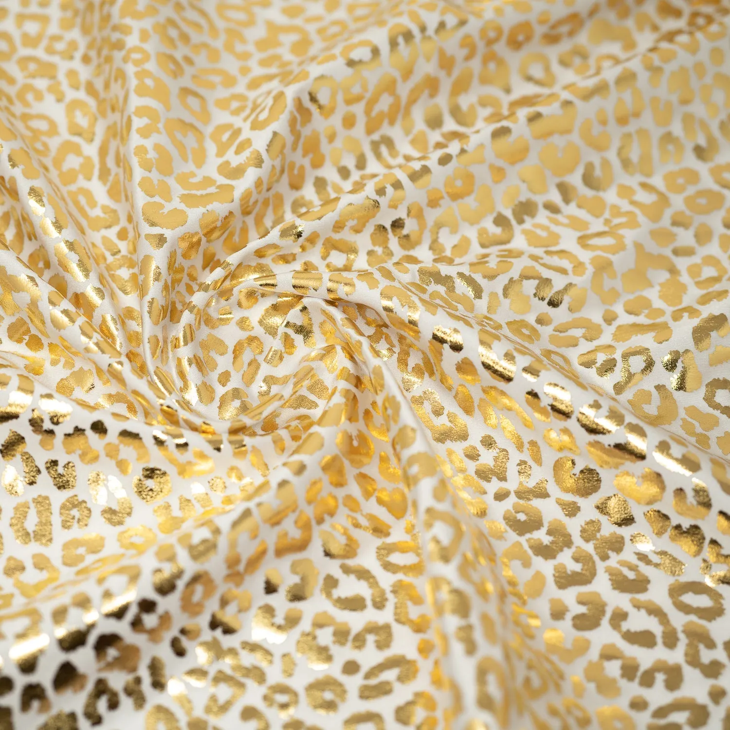 Loud Leo Foil Printed Spandex Fabric | Blue Moon Fabrics