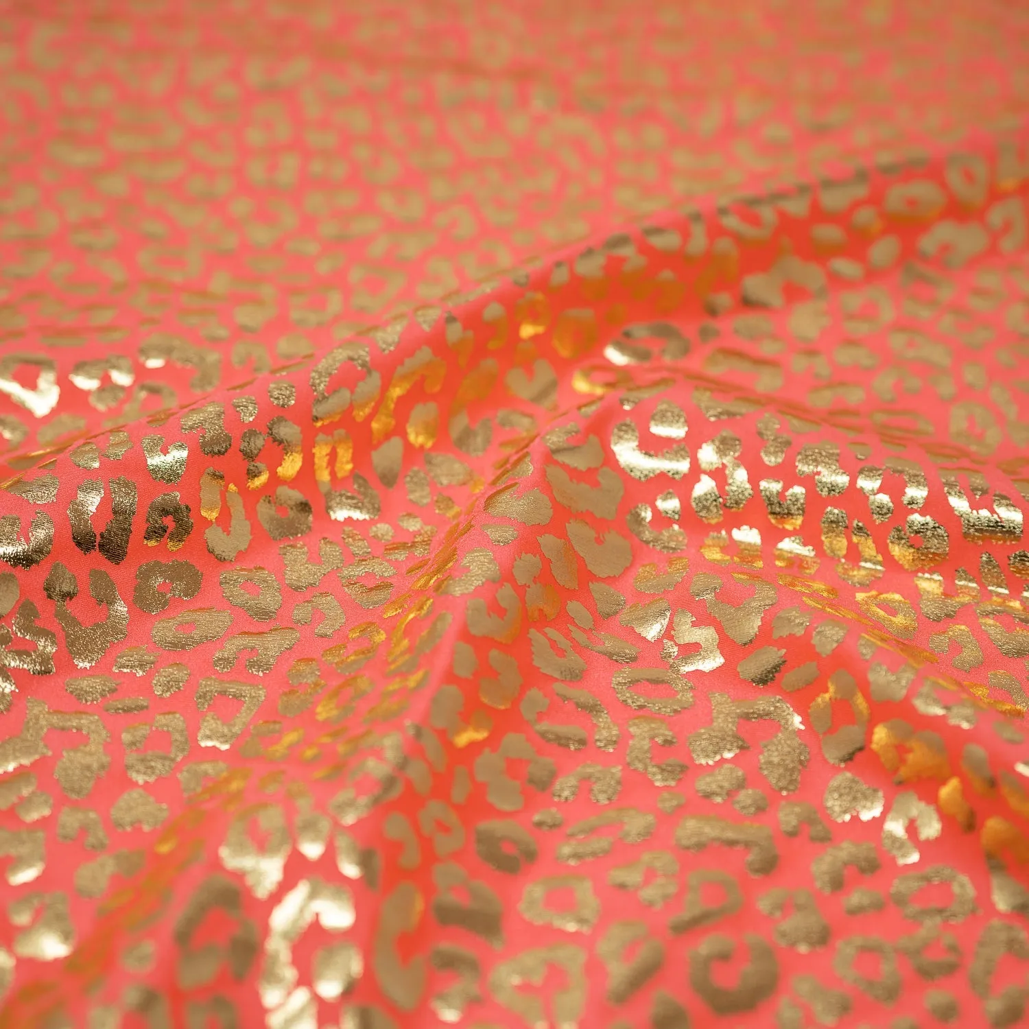 Loud Leo Foil Printed Spandex Fabric | Blue Moon Fabrics