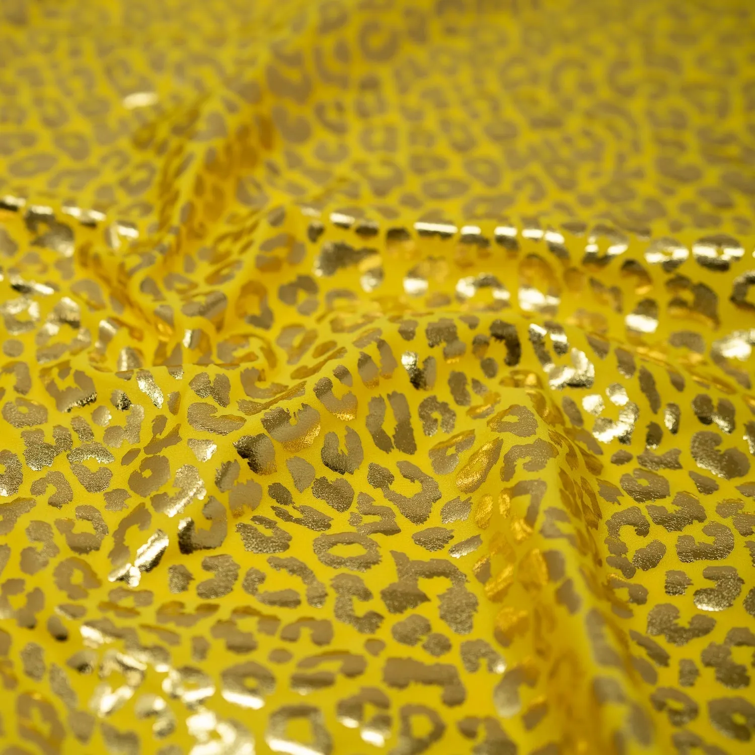 Loud Leo Foil Printed Spandex Fabric | Blue Moon Fabrics