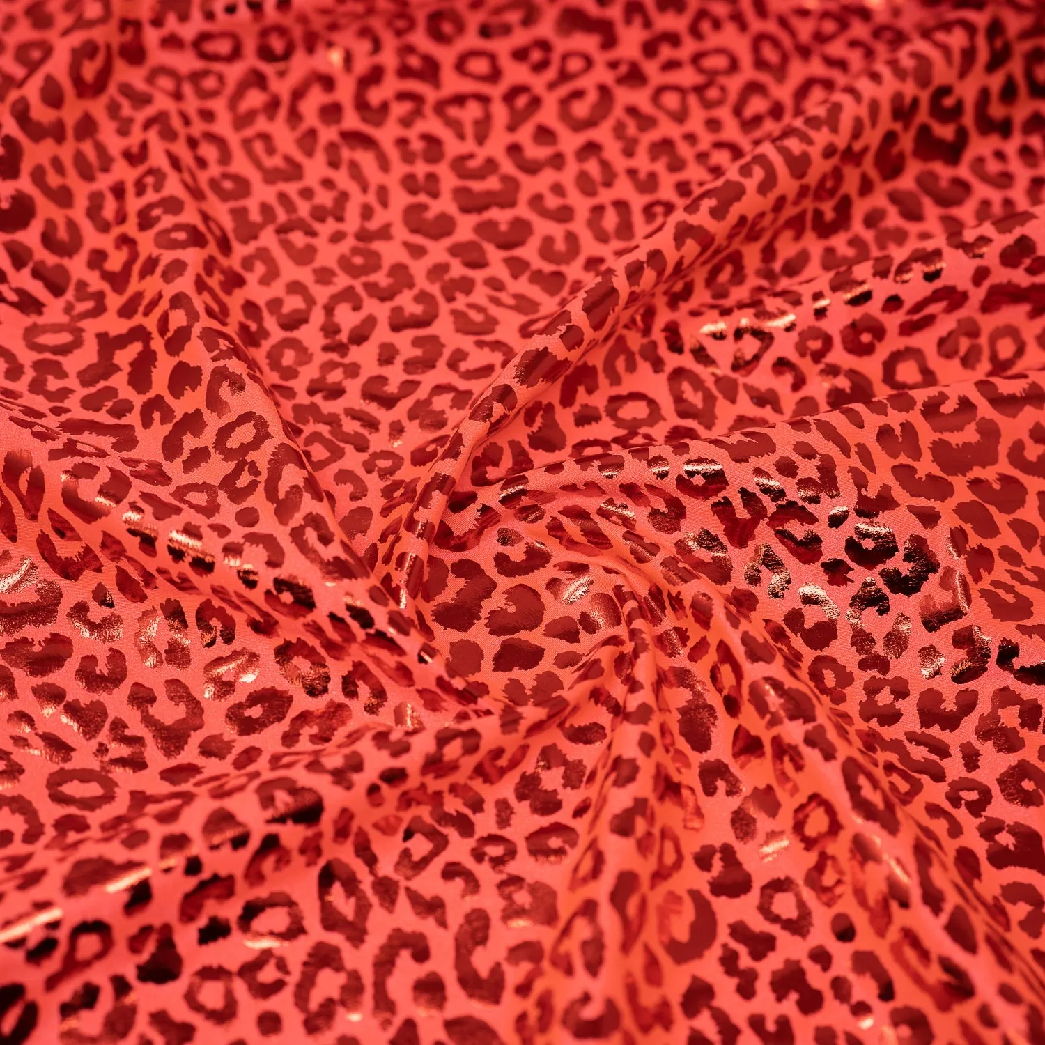 Loud Leo Foil Printed Spandex Fabric | Blue Moon Fabrics