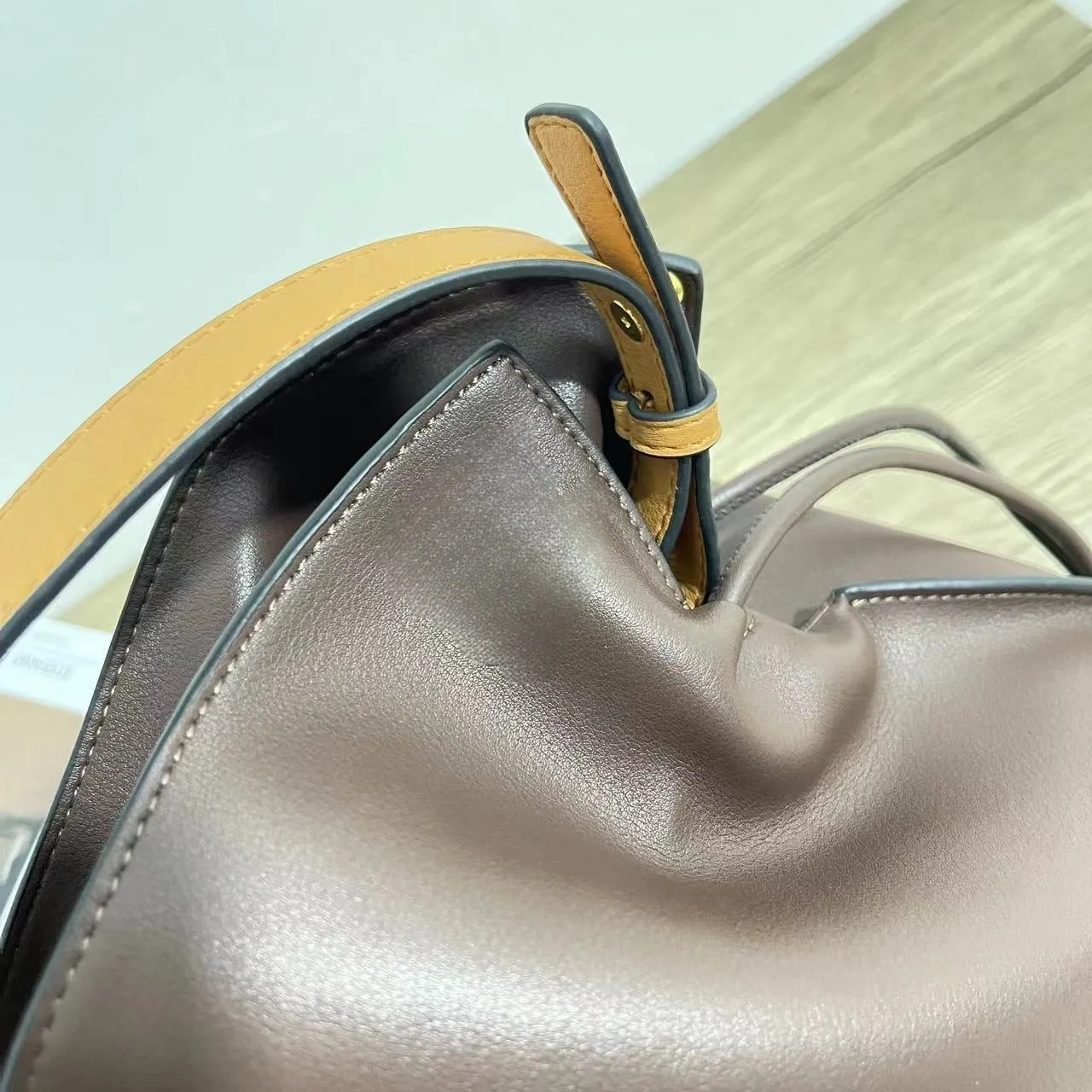 Luxurious Minimalist Soft Calfskin Bucket Bag | Shoulder Bag and Crossbody Bag for Women with Drawstring Closure