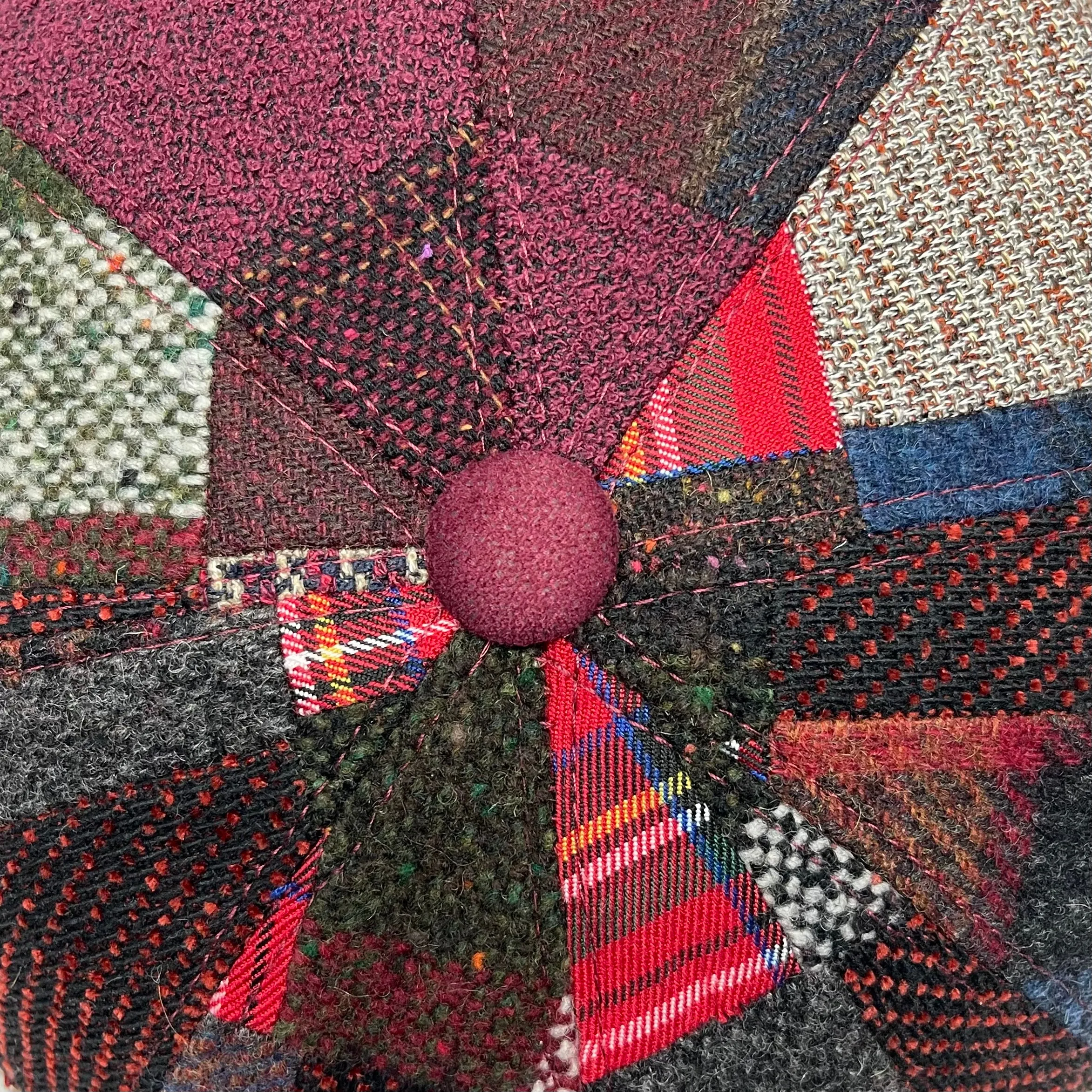 M by Flechet - Patchwork 8 Piece Cap - Peaky Blinder - Rouge Red - 58cm