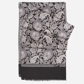 Pasquino - Reversible Silk Scarf - Black