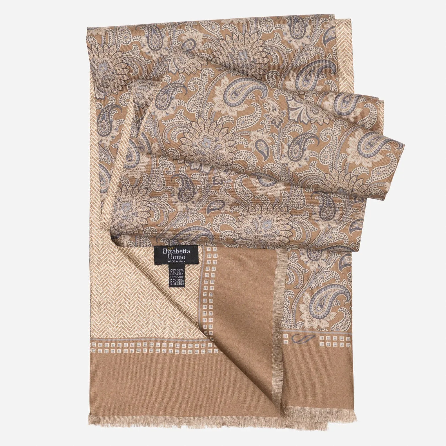 Pasquino - Reversible Silk Scarf - Sand