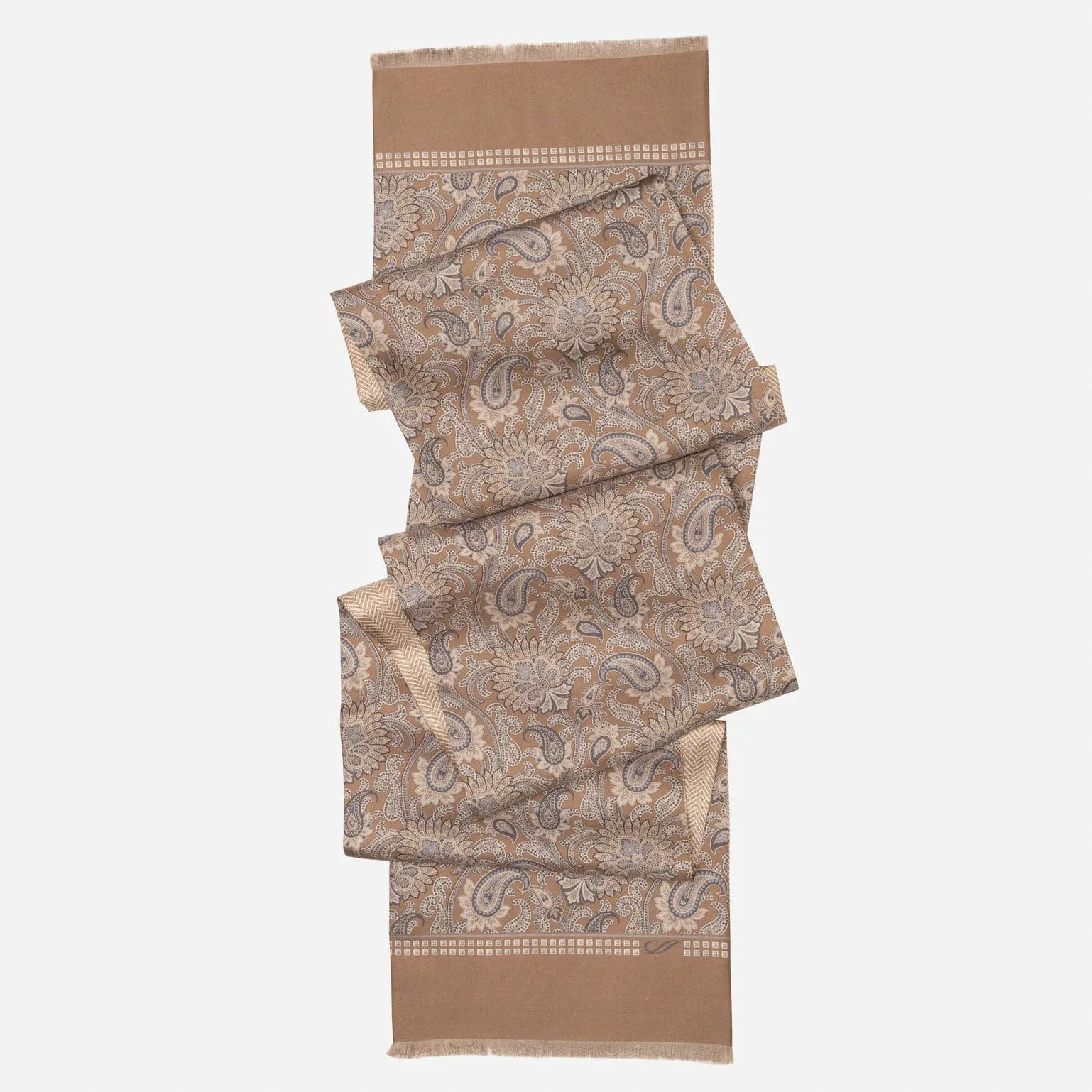 Pasquino - Reversible Silk Scarf - Sand