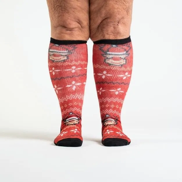 Red Rudolph Non-Binding Diabetic Socks