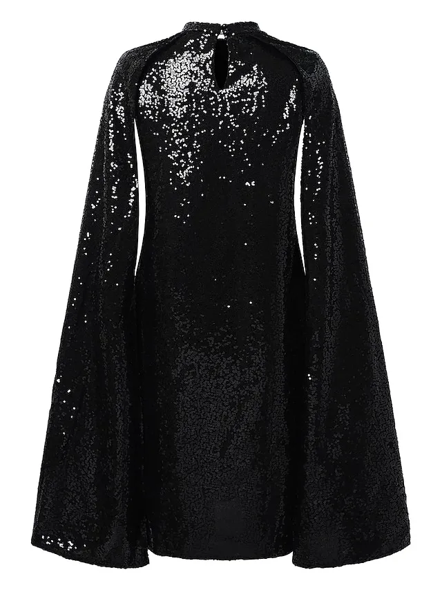 Women's Semi Formal Party Dress Sequin Dress Short Mini Dress Silver Gold Sleeveless Pure Color Sequins Split Spring Summer Crew Neck Stylish Elegant 2023
